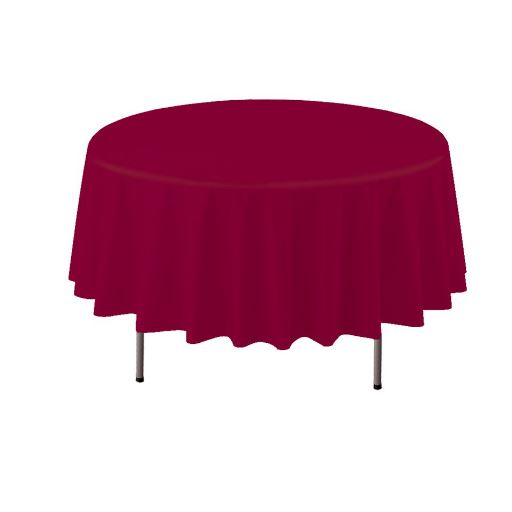 COVER TABLE BURGUNDY 84 ROUND