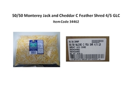 CHEESE CHEDDAR AND JACK FEATHER SHRED 4 5 LB PER CASE