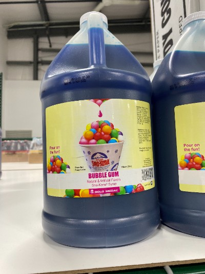 SYRUP SNOW CONE BUBBLE GUM 1 GAL