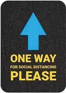 MAT 17x24 ONE WAY PLEASE VERTICAL W/ADHESIVE BACK