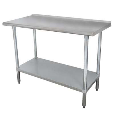 TABLE WORK 72x24 SS W/REAR TURN UP GALV UNDERSHELF/LEGS TABLE WORK 72x24 SS W/REAR TURN UP GALV UNDERSHELF/LEGS