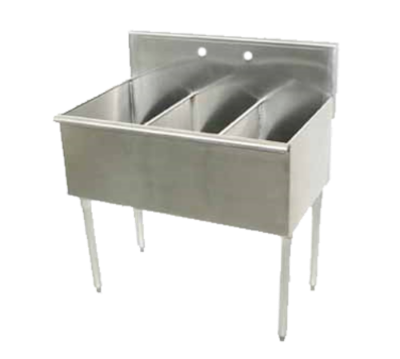 SINK 3-COMP 36x21x14 S/S W/GALV SINK 3-COMP 36x21x14 S/S W/GALV