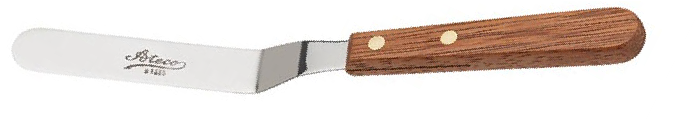 SPATULA S/S OFFSET BLADE 4-1/2 WOOD HANDLE