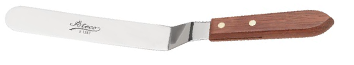 SPATULA S/S OFFSET BLADE 7-5/8 WOOD HANDLE
