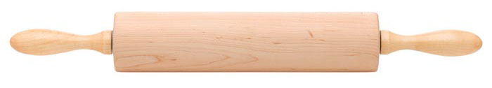 ROLLING PIN 12x2.75 SOLID MAPLE W/BEARINGS