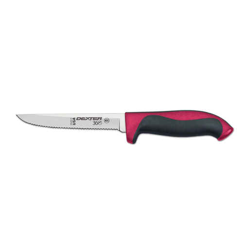 KNIFE UTILITY 5 SCALLOPED EDGE DEXSTEEL RED HANDLE DEXTER