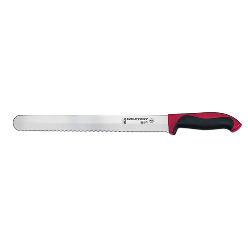 KNIFE SLICER 12 DEXSTEEL SCALLOPED EDGE RED HANDLE MERCER 6EA/CS KNIFE SLICER 12 DEXSTEEL SCALLOPED EDGE RED HANDLE MERCER 6EA/CS