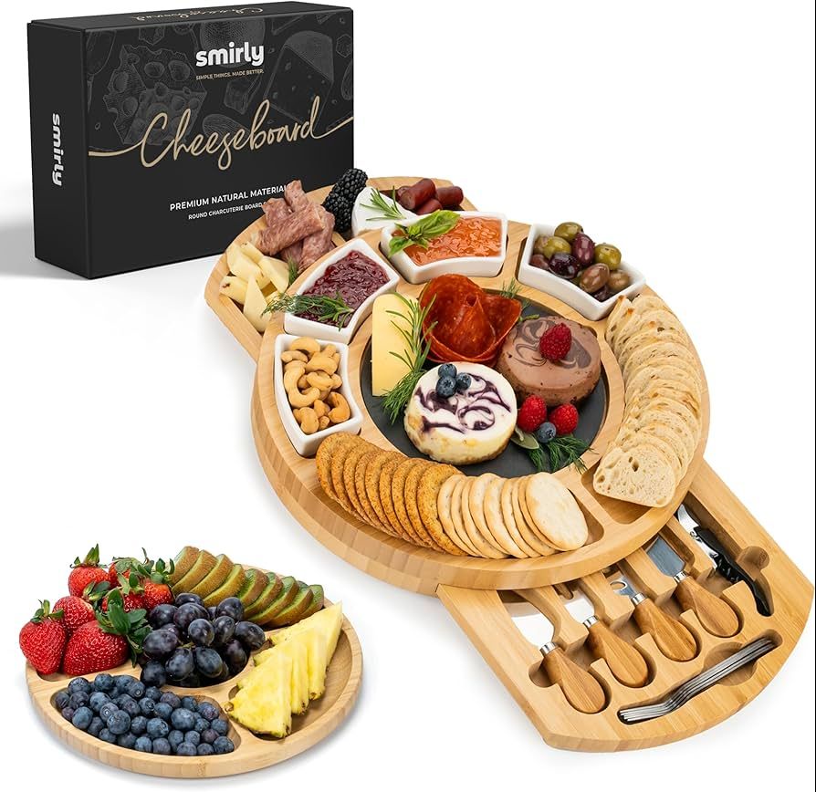 CHARCUTERIE CHEESE BOARD ROUND NO PLATE NAT