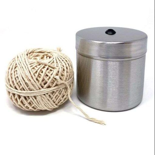 HOLDER SS WITH 100% COTTON 18 PLY TWINE 220' UNBLEACHED NATURAL