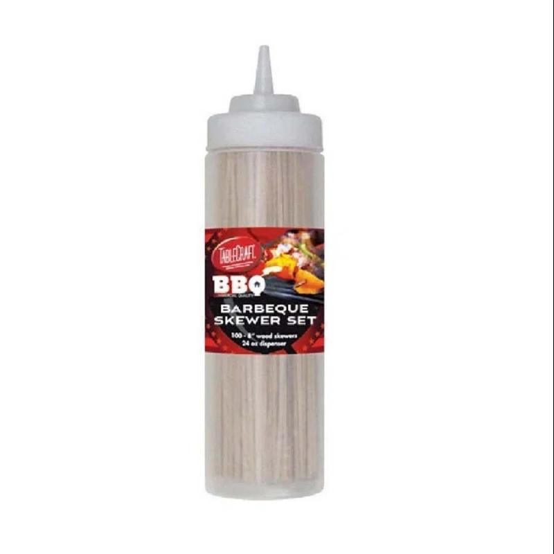 SKEWER SET USE BBQ WITH 24 OZ SQUEEZE BOTTLE & 100-SKEWERS